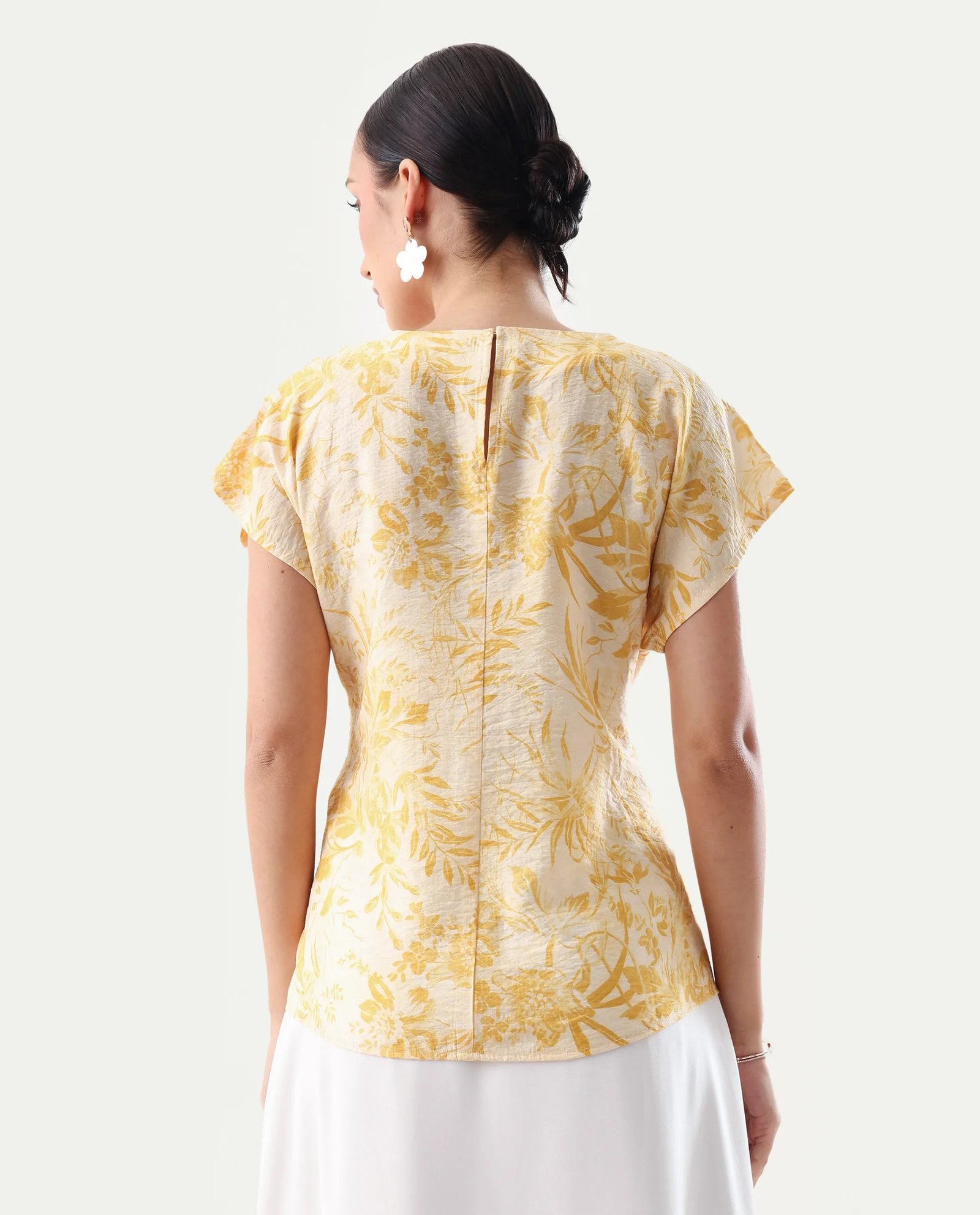 Rareism Women's Nuand Beige Viscose Blend V-Neck Regular Fit Top - Image 6